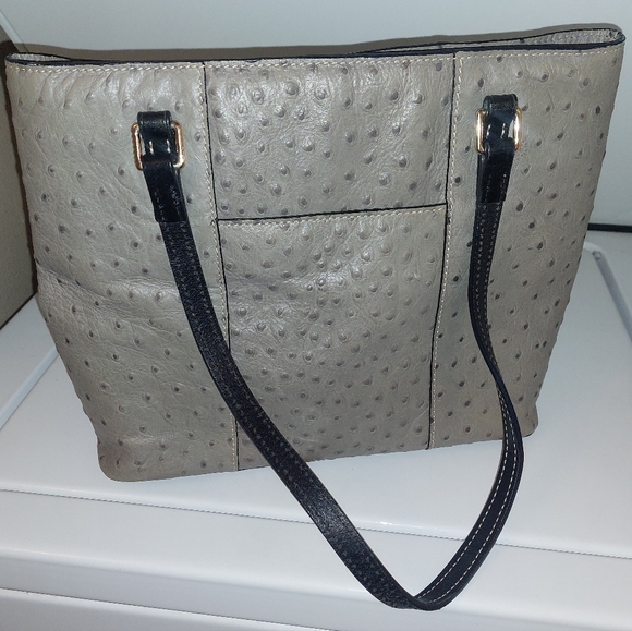 😻Dooney & Bourke Ostrich Small Lexington Tote - Picture 4 of 7